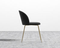 Iris Chair - Plush Velvet - Black 2022 - Brass Base