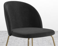 Iris Chair - Plush Velvet - Black 2022 - Brass Base