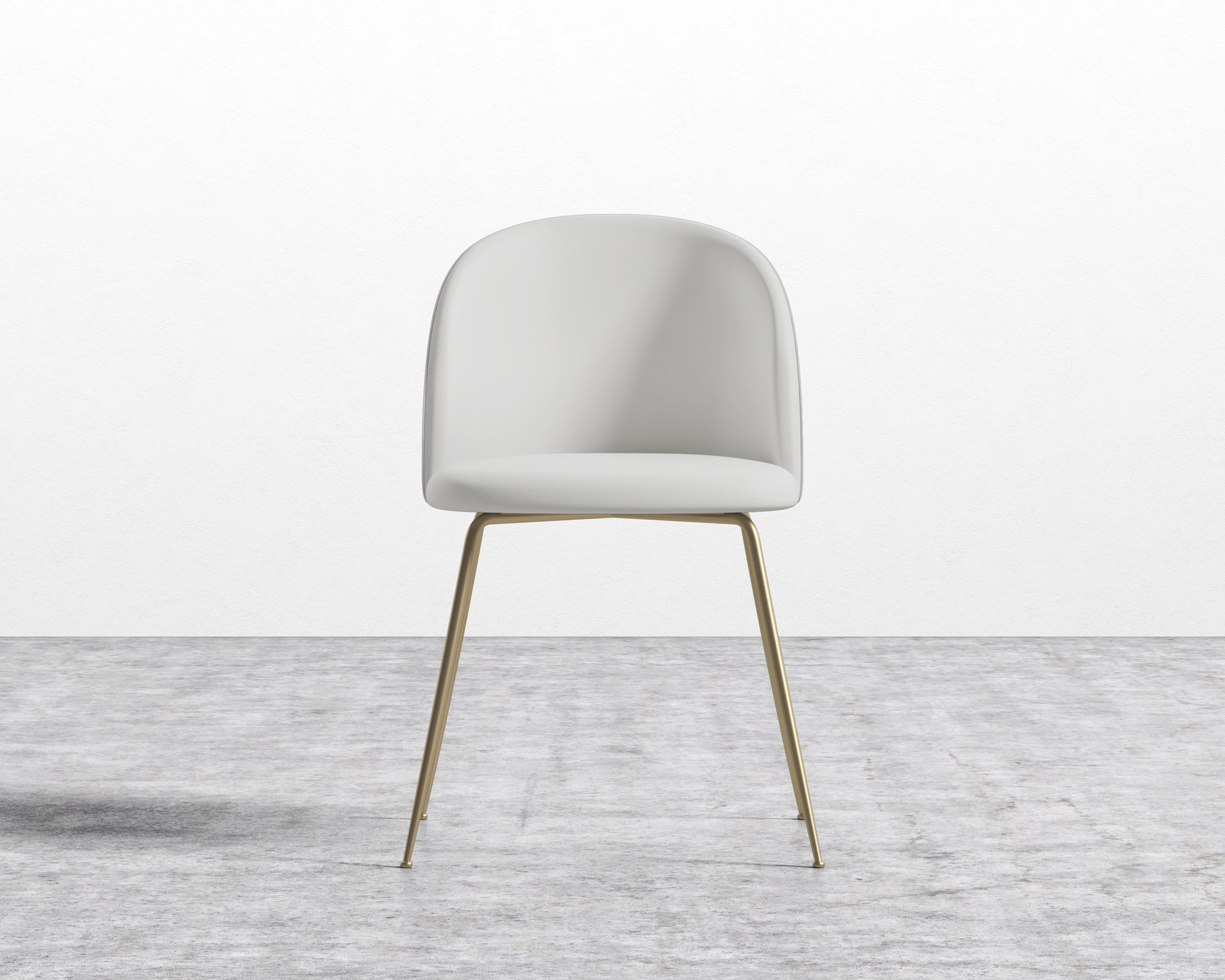 Iris Chair - Microfiber - Trento Eggshell- Brass Base