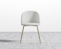 Iris Chair - Microfiber - Trento Eggshell- Brass Base