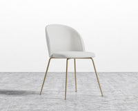 Iris Chair - Microfiber - Trento Eggshell- Brass Base