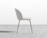 Iris Chair - Microfiber - Trento Eggshell- Brass Base