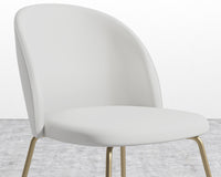 Iris Chair - Microfiber - Trento Eggshell- Brass Base