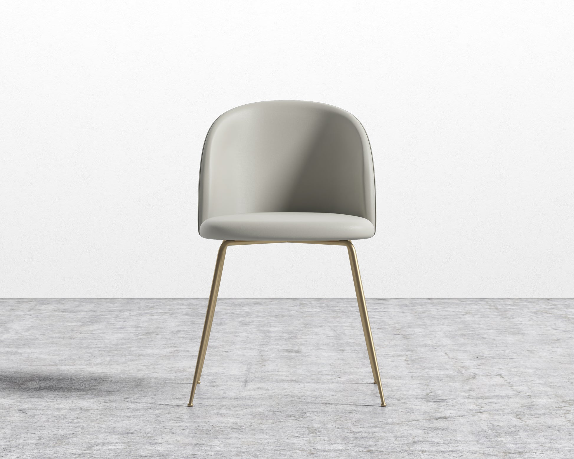 Iris Chair - Microfiber - Trento Taupe- Brass Base