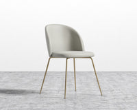 Iris Chair - Microfiber - Trento Taupe- Brass Base