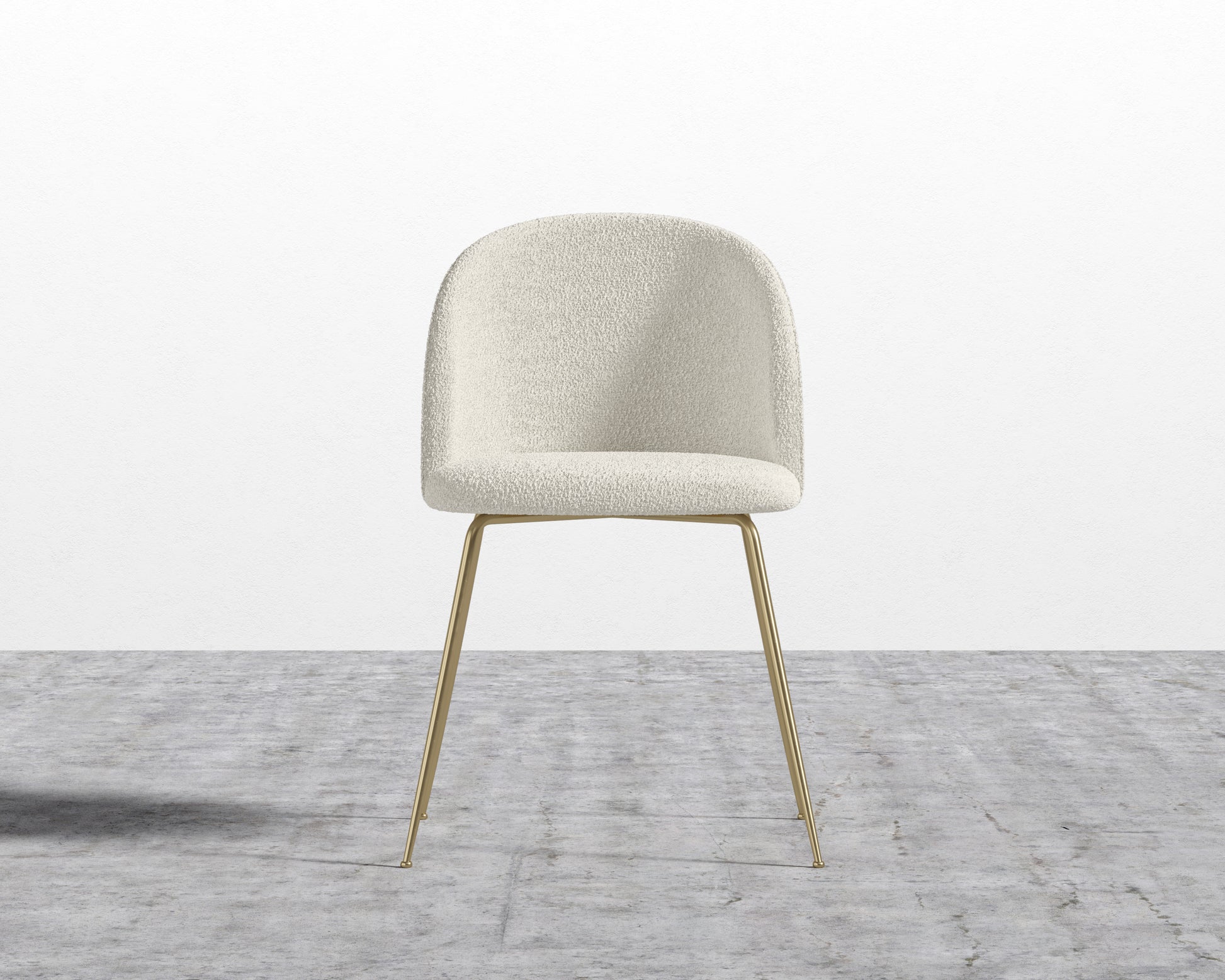 Iris Chair - Chatou Boucle - Pearl - Brass Base