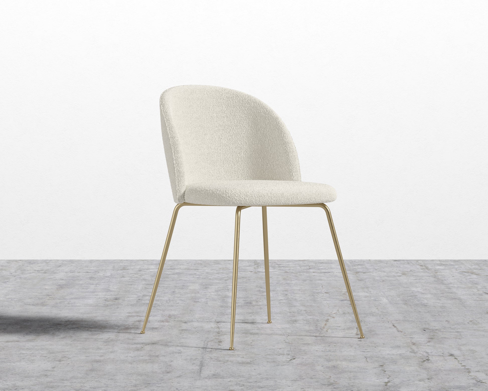 Iris Chair - Chatou Boucle - Pearl - Brass Base