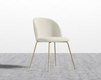 Iris Chair - Chatou Boucle - Pearl - Brass Base