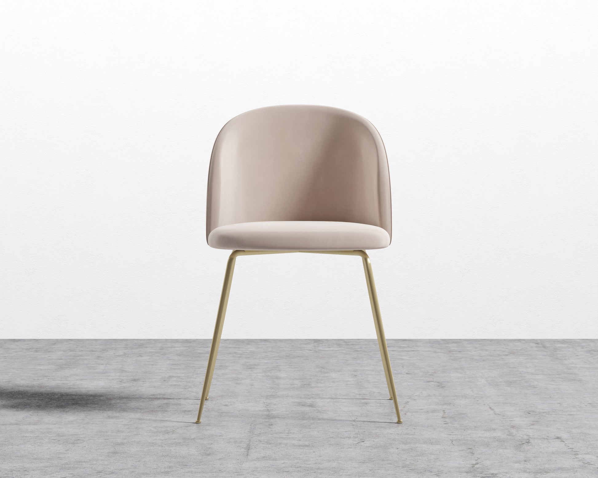 Iris Chair - Plush Velvet Blush - Brass Base