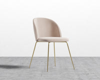 Iris Chair - Plush Velvet Blush - Brass Base