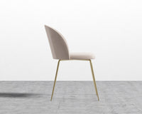 Iris Chair - Plush Velvet Blush - Brass Base