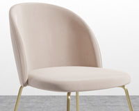 Iris Chair - Plush Velvet Blush - Brass Base