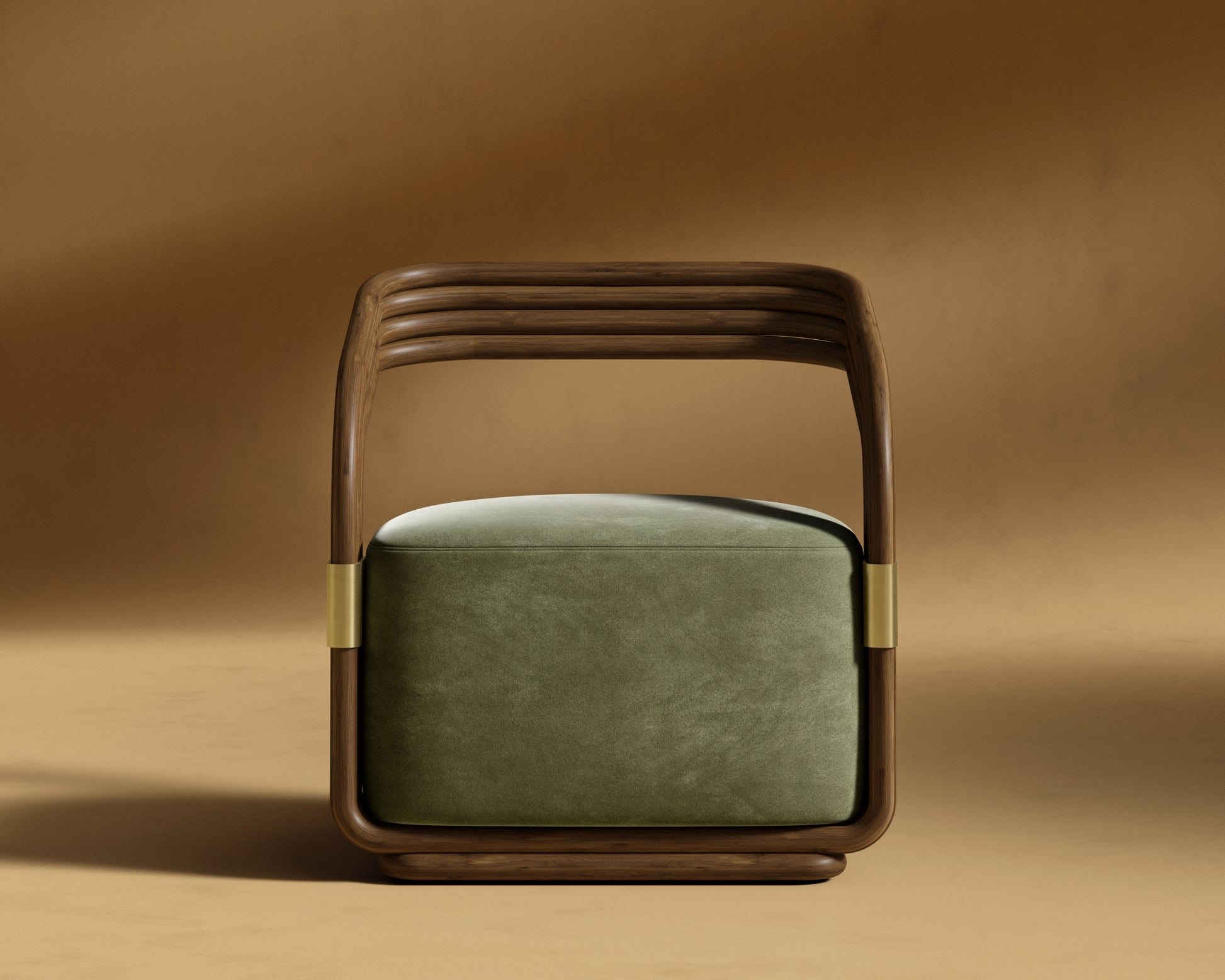 JL Curva Lounge Chair - Venice Vegan Suede - Sage