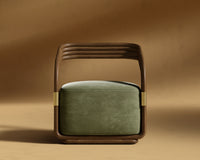 JL Curva Lounge Chair - Venice Vegan Suede - Sage
