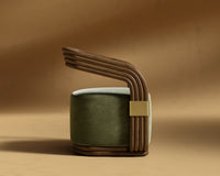 JL Curva Lounge Chair - Venice Vegan Suede - Sage