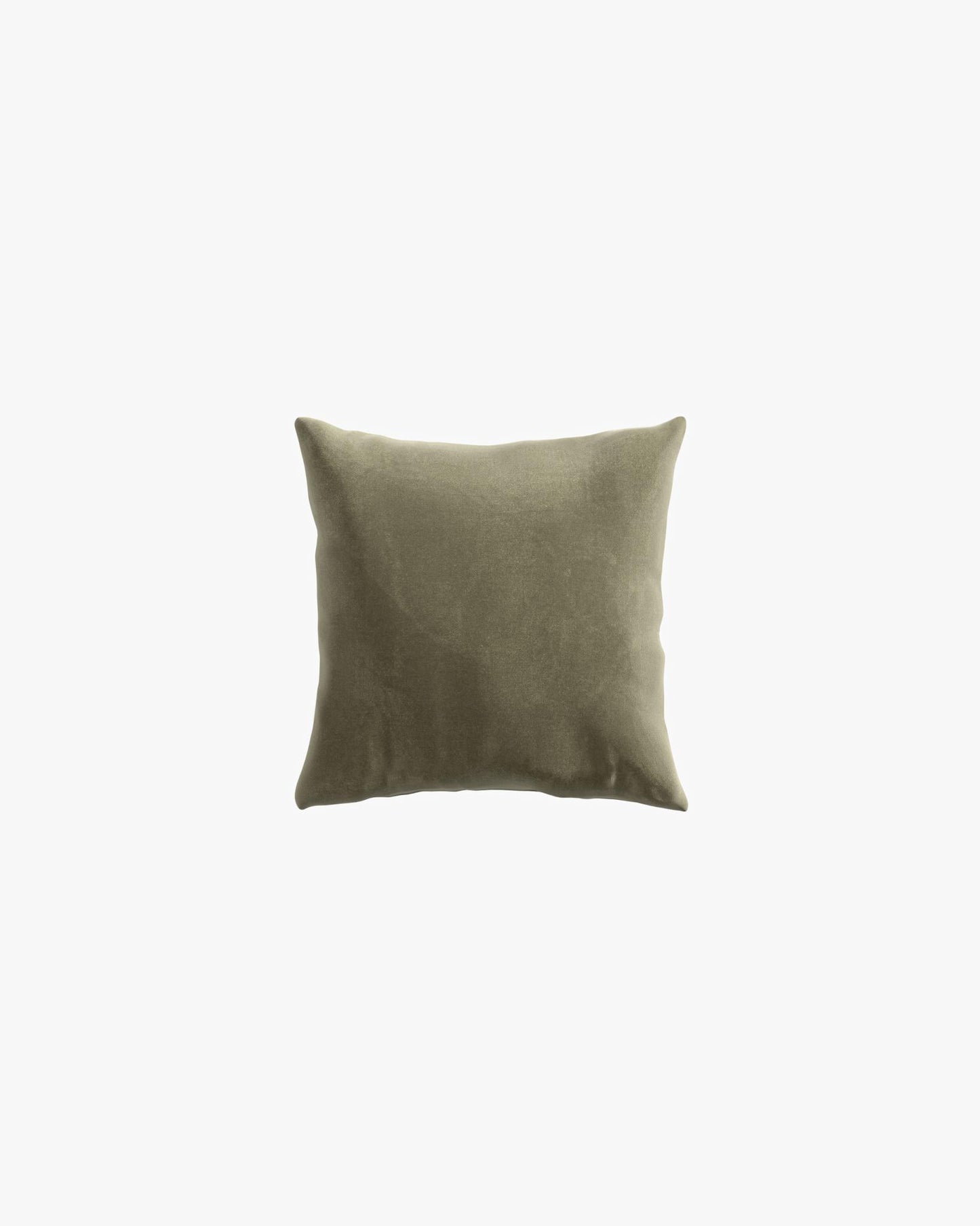 Square Throw Pillow 18 - Plush Velvet - Olive Green