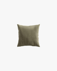 Square Throw Pillow 18 - Plush Velvet - Olive Green
