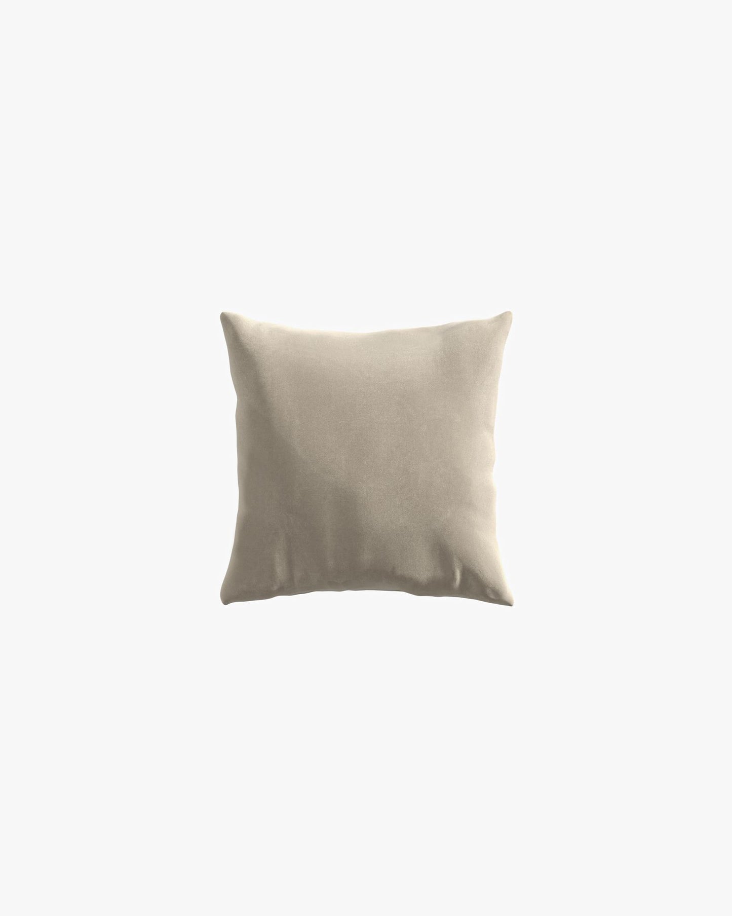 Square Throw Pillow 18 - Plush Velvet - Warm Taupe