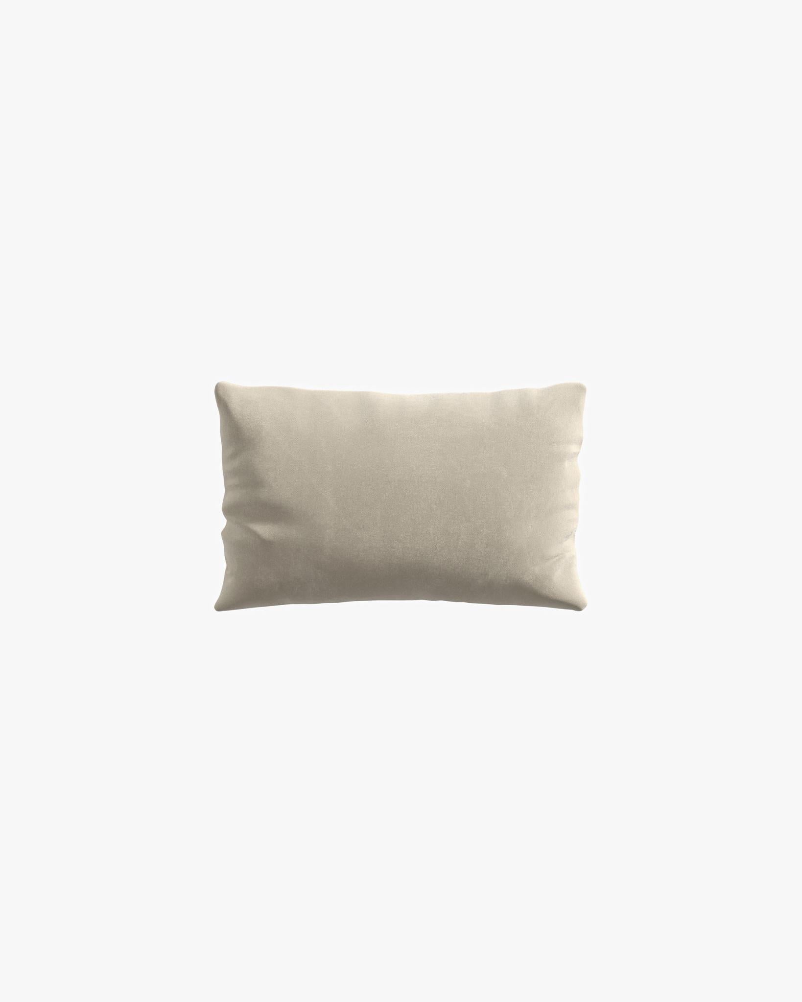 Rectangular Throw Pillow - Plush Velvet - Warm Taupe