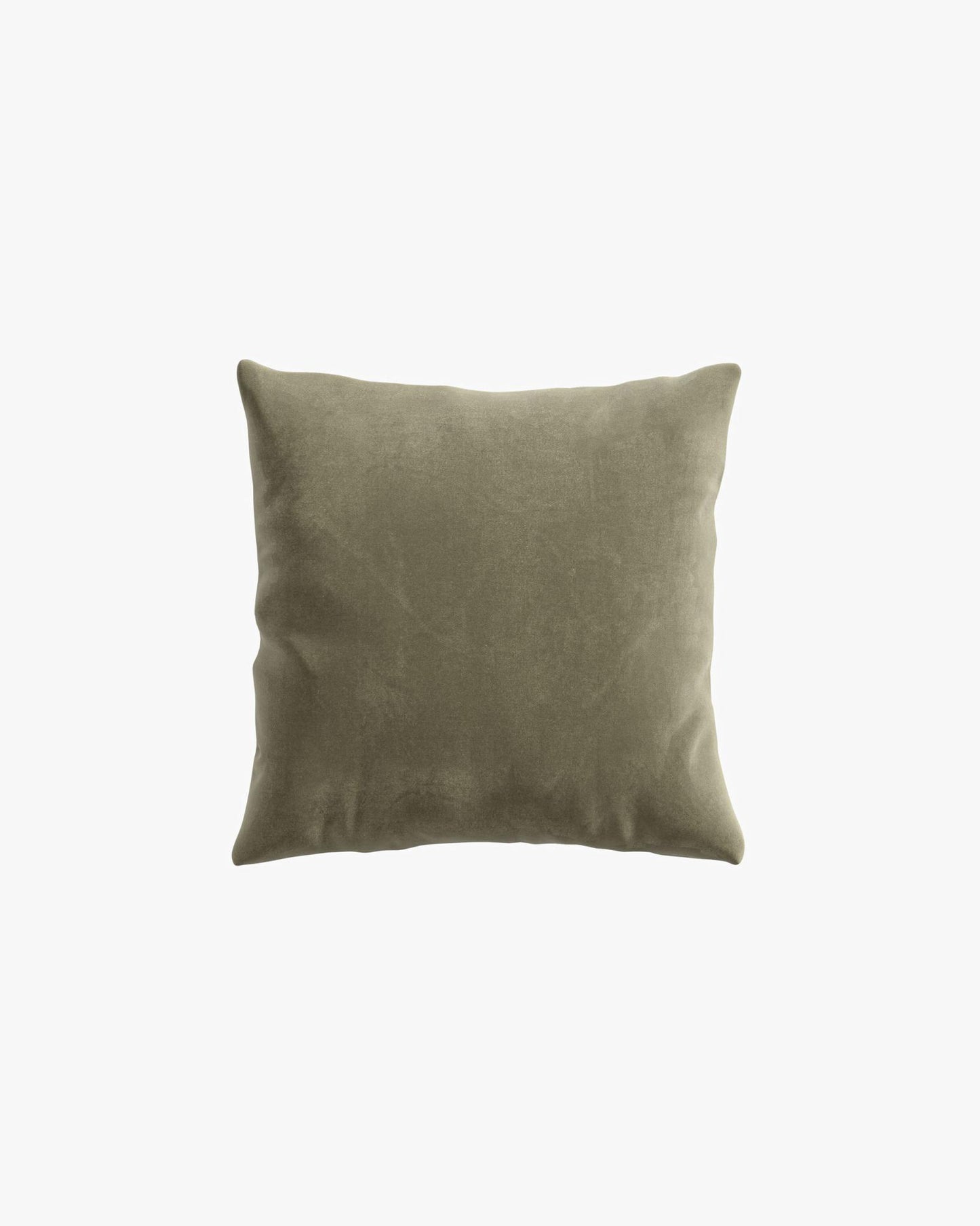 Large Throw Pillow - Plush Velvet - Olive Green