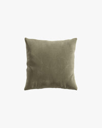 Large Throw Pillow - Plush Velvet - Olive Green