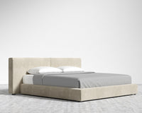 Kaye Bed - King - Corduroy Velvet - Silkstone