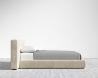 Kaye Bed - Queen - Corduroy Velvet - Silkstone