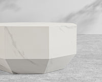 Leia Outdoor Coffee Table – White Ceramic