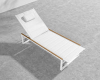 Linnea Outdoor Lounger - White