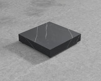 Liza Outdoor Coffee Table - Black Pietra Ceramic - 40 x 40
