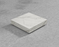 Liza Outdoor Coffee Table - White Ceramic - 40 x 40