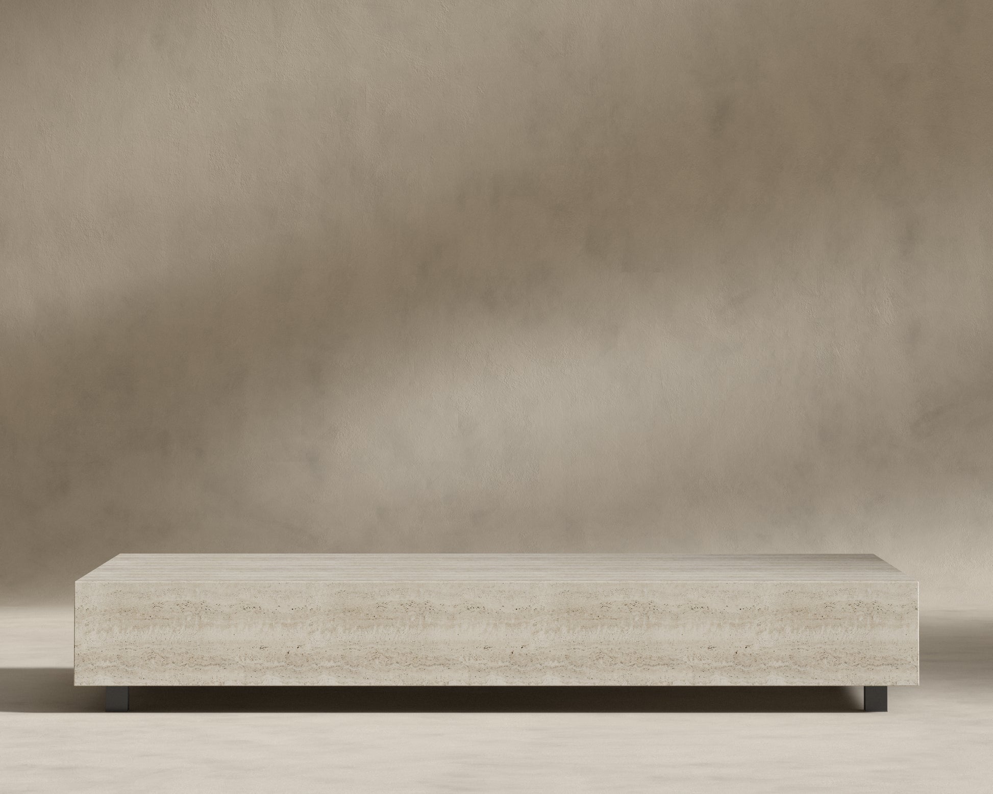 Liza Coffee Table - Large - White Travertine
