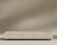 Liza Coffee Table - Large - White Travertine