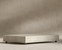 Liza Coffee Table - Large - White Travertine