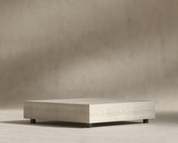 Liza Coffee Table - Small - White Travertine