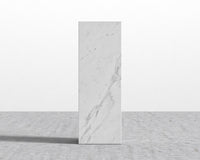 Liza Pedestal - White Carrara Marble