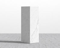 Liza Pedestal - White Carrara Marble