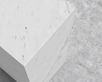 Liza Pedestal - White Carrara Marble