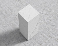 Liza Pedestal - White Carrara Marble