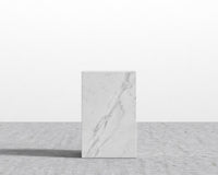 Liza Side Table - White Carrara Marble