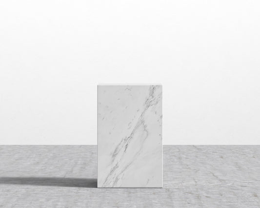 Liza Side Table - White Carrara Marble
