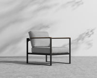 Louis Outdoor Armchair - Encino - Black Frame
