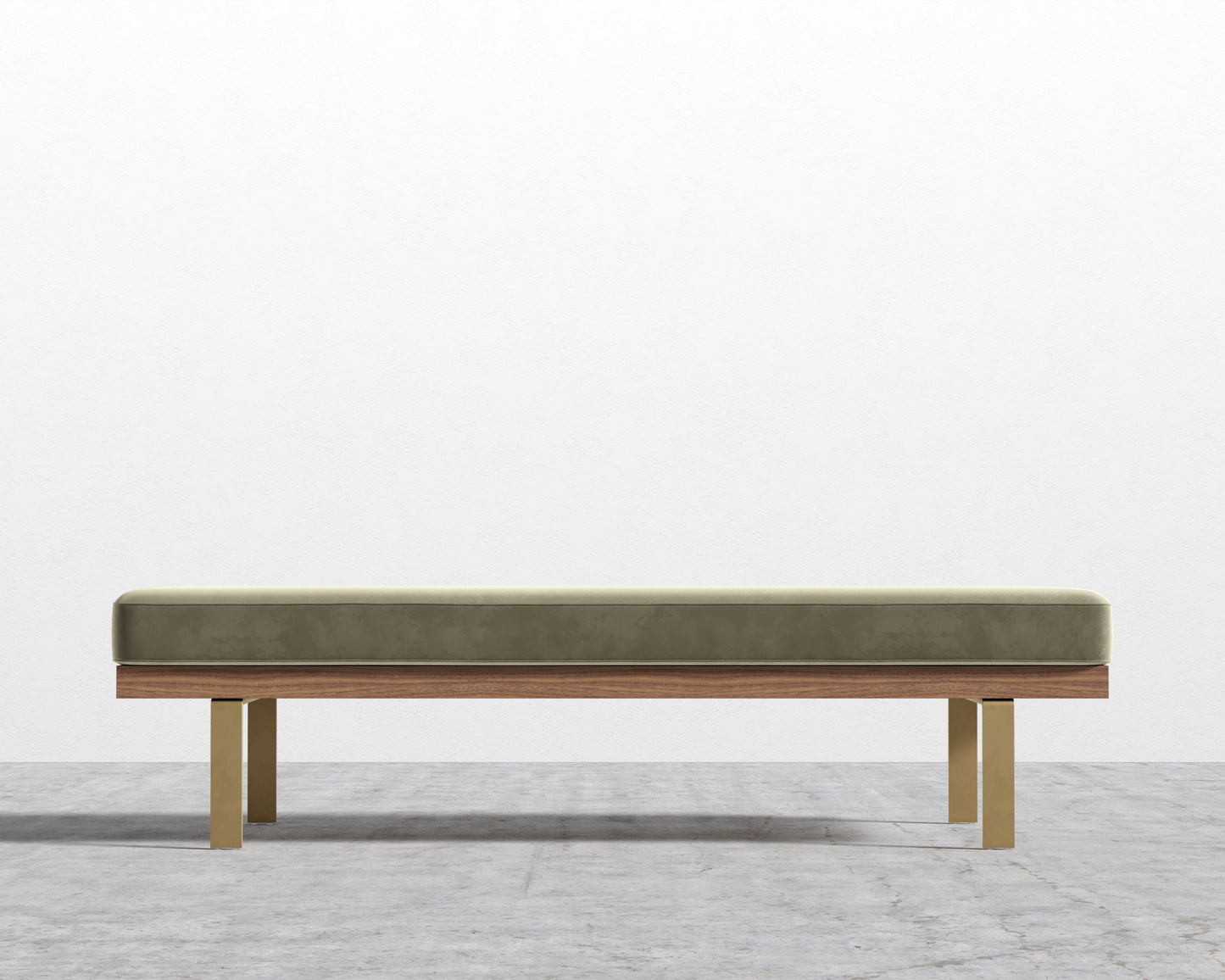 Maria Bench - Signature Plush Velvet - Olive Green