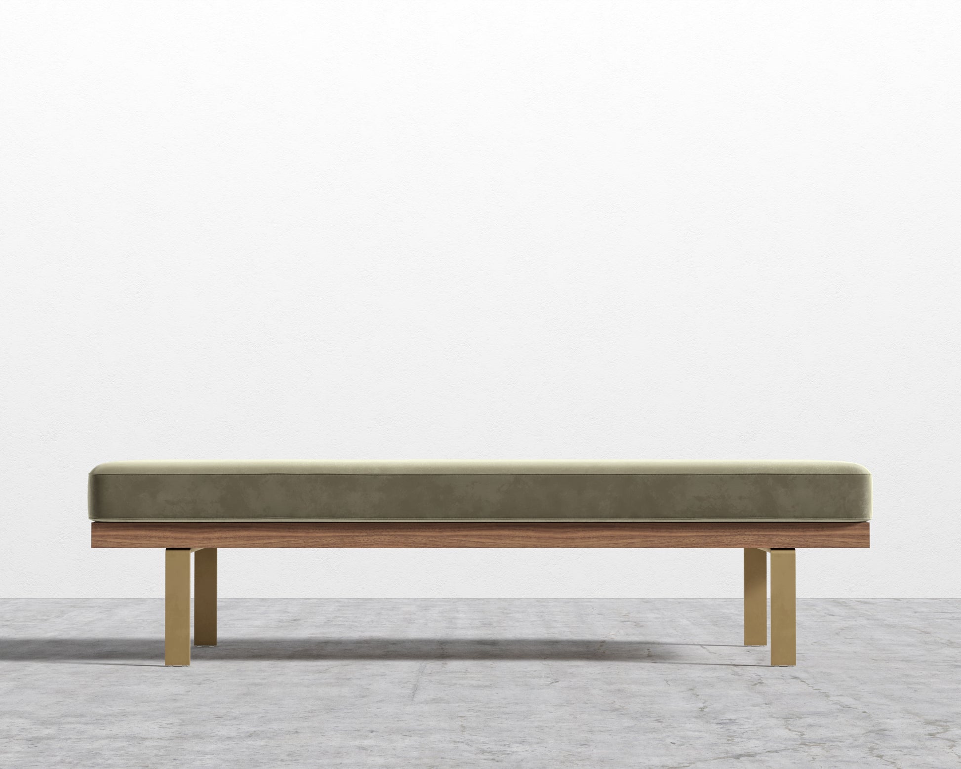 Maria Bench - Signature Plush Velvet - Olive Green