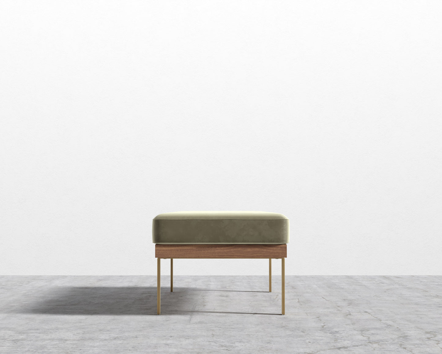 Maria Bench - Signature Plush Velvet - Olive Green