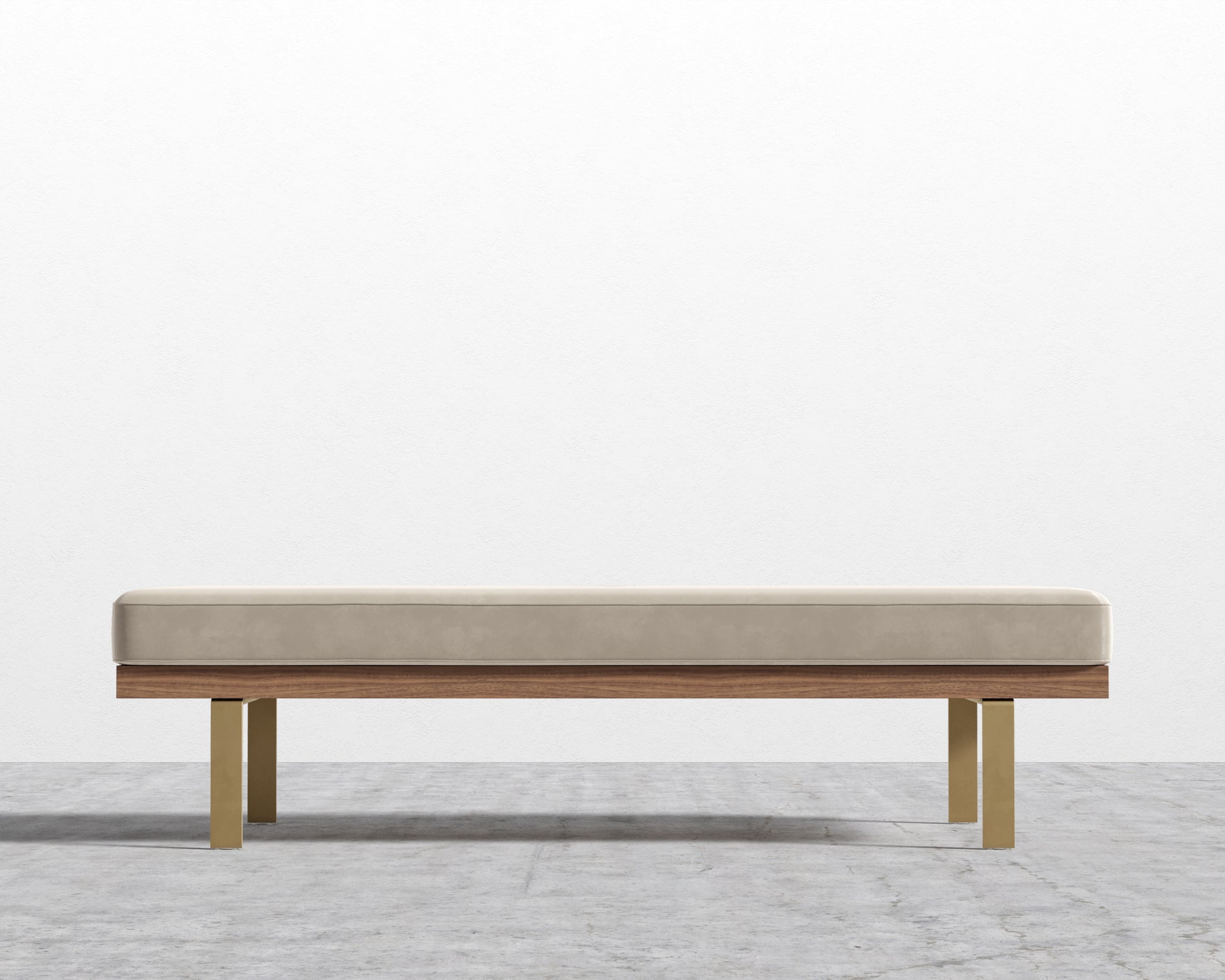 Maria Bench - Signature Plush Velvet - Warm Taupe