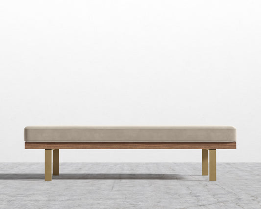Maria Bench - Signature Plush Velvet - Warm Taupe