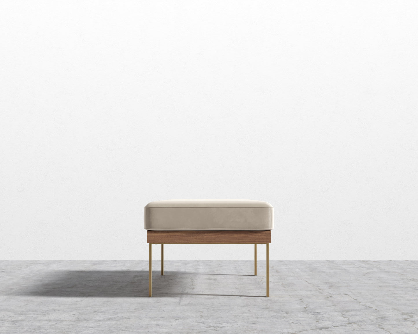 Maria Bench - Signature Plush Velvet - Warm Taupe
