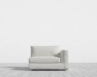 Milo 1-Seater Right - Trento Microfiber Leather - Trento Eggshell