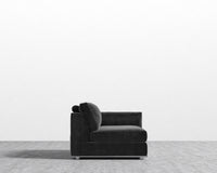 Milo 1-Seater Right - Plush Velvet - Black